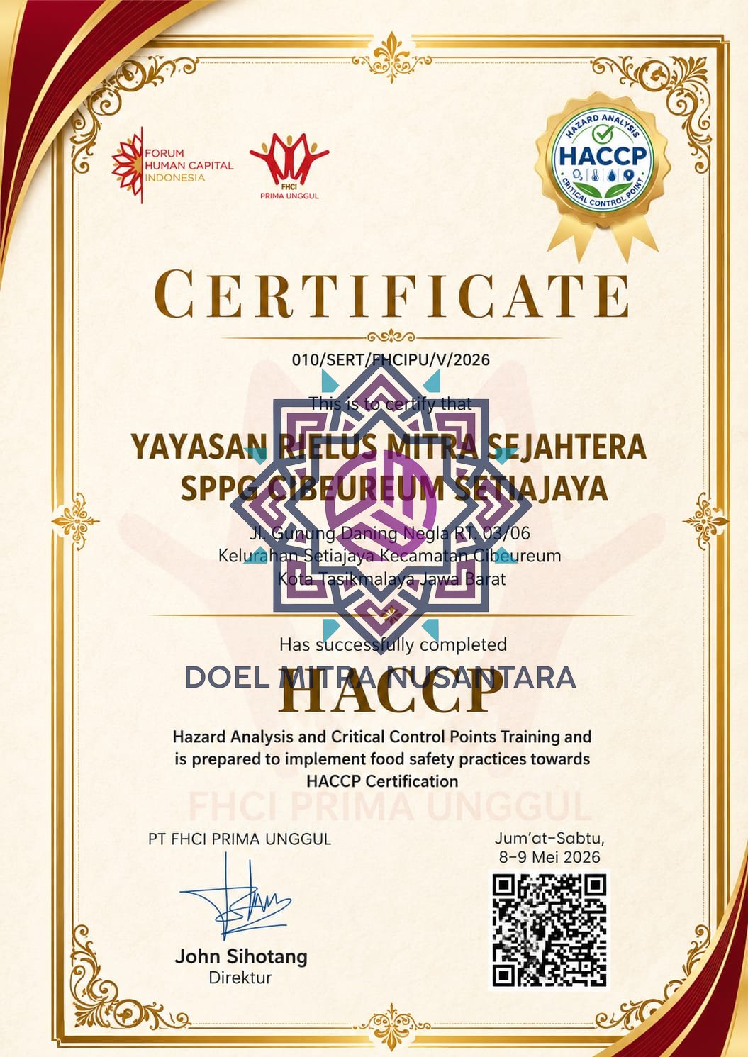 HACCP SPPG CIBEUREUM SETIAJAYA 1