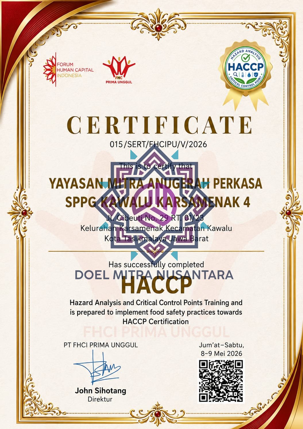 HACCP SPPG KAWALU KARSAMENAK 4
