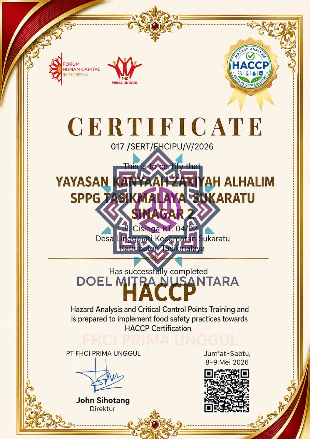 HACCP SPPG TASIKMALAYA SUKARATU SINAGAR 2