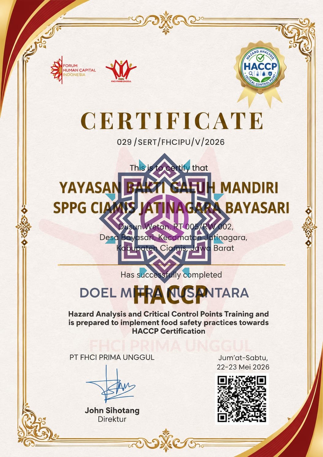 SPPG CIAMIS JATINAGARA BAYASARI