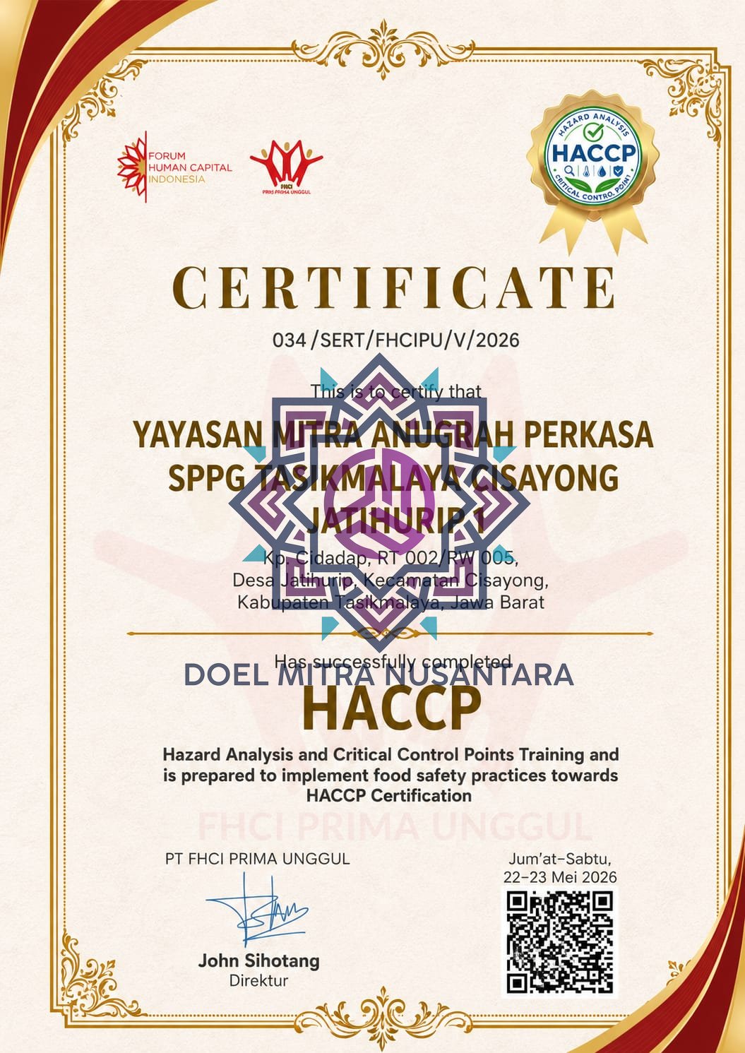 SPPG TASIKMALAYA CISAYONG JATIHURIP 1