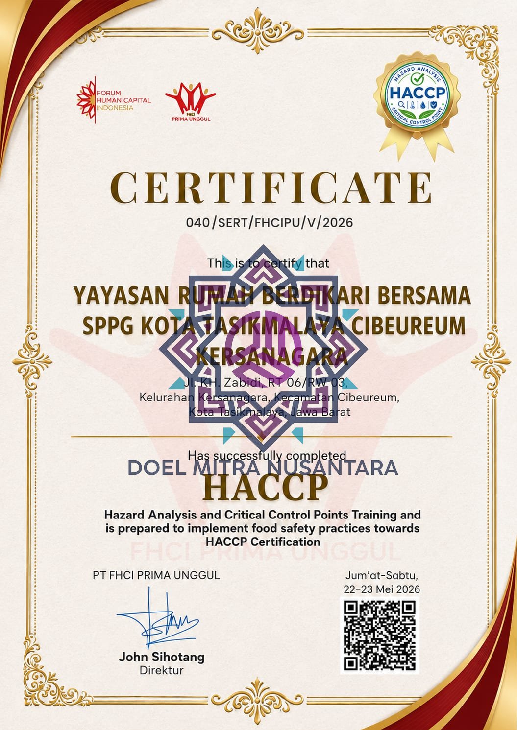 SPPG KOTA TASIKMALAYA CIBEUREUM KERSANAGARA