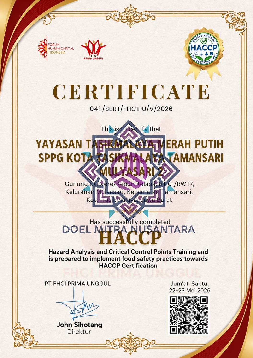 SPPG KOTA TASIKMALAYA TAMANSARI MULYASARI 2